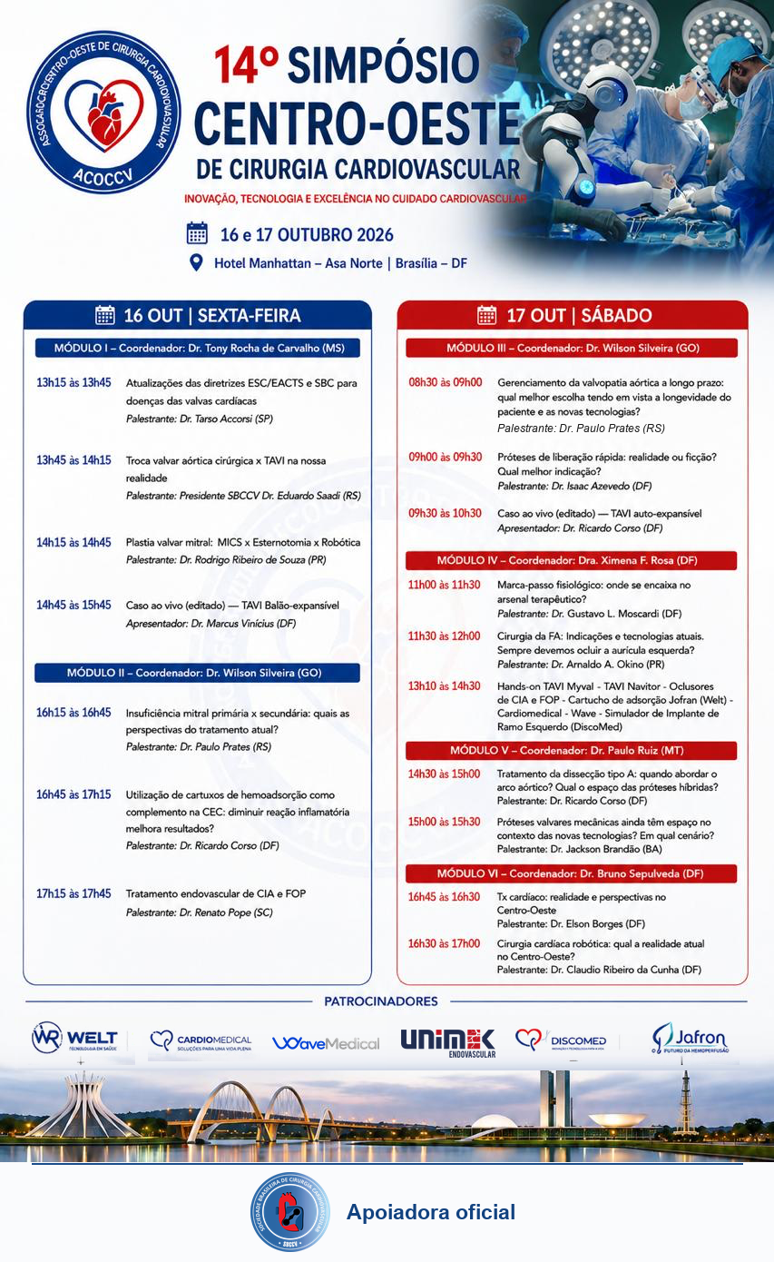 Cartaz oficial com a programação completa do simpósio