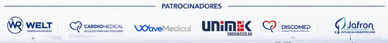 Logotipos dos patrocinadores do simpósio